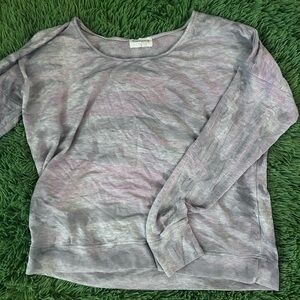 Purple and grey tie dye sweater